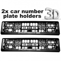 2pcs x 3D number plate holder - PORSCHE