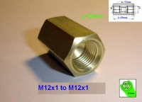 Brake hose connector M12x1 to M12x1