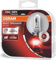 К-т лампочек - OSRAM NIGHT BRAKER SILVER H4 60/55W (+100%), 12В ― AUTOERA.LV