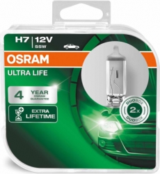 Pamatluktura spuldzes k-ts - OSRAM ULTRA LIFE H7 55W, 12V ― AUTOERA.LV