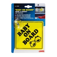 Baby on board, car sign with suction cup