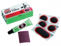 Bike tube repair kit (rubber glue, 5pc patchs, abrasive paper )