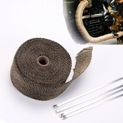 5M Titanium Exhaust Heat Wrap Manifold Downpipe High Temp Bandage Tape Roll ― AUTOERA.LV