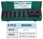 Pneimat.gāro muciņu kompl. 3/4", 8gb. ― AUTOERA.LV