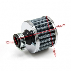 Цилиндр-образный спорт.возд. фильтр нулевого сопротивления, d-12мм ― AUTOERA.LV