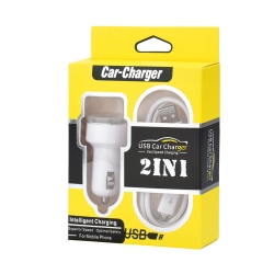 Universal 3.1A 12V DUAL USB Car Charger Adapter + Micro USB Charging Data Cable ― AUTOERA.LV