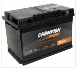 Auto akumulātors -  CHAMPION POWER 75Ah, 640A, 12V  ― AUTOERA.LV