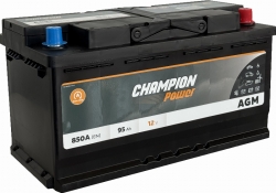 AGM Auto akumulators - CHAMPION 95Ah, 850A, 12V (-/+) ― AUTOERA.LV