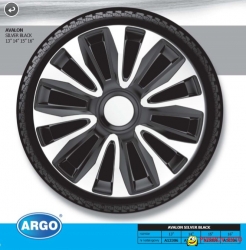 Wheel cover set - AVALON SILVER & BLACK, 16"  ― AUTOERA.LV