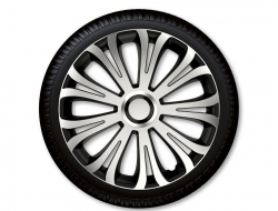 Wheel cover set - AVERA SILVER & BLACK, 16"  ― AUTOERA.LV