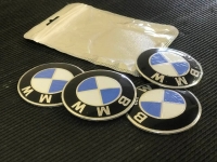 3Д К-т наклеек на колпаки/диски BMW, диам.56мм  