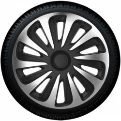 Wheel cover set - Caliber Carbon Silver-Black, 16" ― AUTOERA.LV