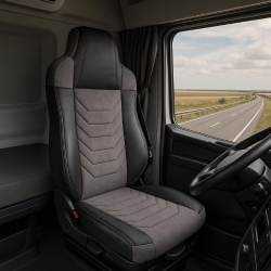 Velūras pārvalki ar ādas ieliktņiem priekš Volvo FH (EURO 6) / priekš 1+2 sēdekļiem