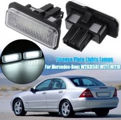 2шт х LED подсветка номерного знака Mercedes-Benz W211/ C-class C203/CLS / CLK (2004-2011) (CANBUS)  ― AUTOERA.LV