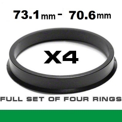 Центрирующее кольцо для алюминиевых дисков 73.1мм ->70.6мм ― AUTOERA.LV
