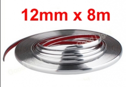 Dekoratīva hromēta moldings-strīpa, 12mm x 8m ― AUTOERA.LV