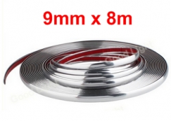 Dekoratīva moldings-strīpa , hroms, 9mmx8m  ― AUTOERA.LV