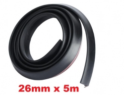 Dekoratīvs gumijots moldings (melns) 26mm x 5m 
