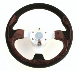Sport steering wheel, wood imitation ― AUTOERA.LV
