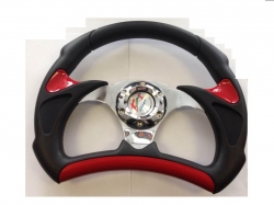 Sport wheel, red/black ― AUTOERA.LV