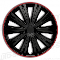Wheel cover set - Giga Red Black, 14" ― AUTOERA.LV