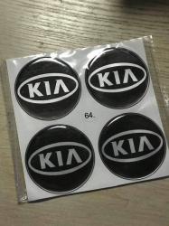 Комплект наклеек на колпаки/диски KIA, диам.64мм ― AUTOERA.LV