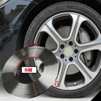 Alloy wheel rim protective tape, white