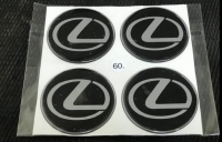 Комплект наклеек на колпаки/диски Lexus , диам.60мм