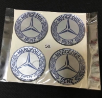 Комплект наклеек на колпаки/диски Mercedes-Benz, 56мм