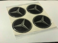 Комплект наклеек на колпаки/диски Mercedes-Benz, 60мм