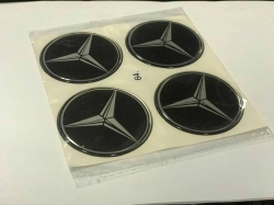 Комплект наклеек на колпаки/диски Mercedes-Benz, 64мм ― AUTOERA.LV