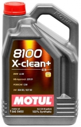 Синтетическое моторное масло - Motul 8100 X-Clean+ 5W30 C3 (504.00/507.00), 5Л ― AUTOERA.LV