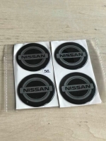 Комплект наклеек на колпаки/диски - Nissan, 56мм 
