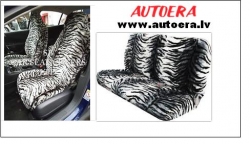 Комплект меховых авто чехлов, белый тигр ― AUTOERA.LV