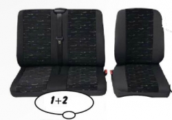 Universal seat covers BUS (1+2seats) / material - velur ― AUTOERA.LV