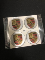 Комплект наклеек на колпаки/диски - Porsche, 56мм 