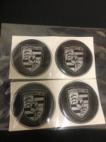 Disc stickers - Porsche, 75mm (black)