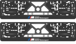 2PCS x Plate number holder - POWERED by BMW MOTORSPORT  ― AUTOERA.LV