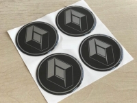 Wheel hub caps stickers Renault 60mm 