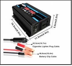 Strāvas pārveidotājs 12V uz 230V (max līdz 4000W)