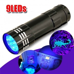 Мини 9-LED Ультрафиолетовый фонарик  ― AUTOERA.LV