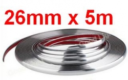 Dekoratīva moldings-strīpa hroms, 26mmx5m ― AUTOERA.LV