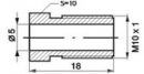 Bremžu trubiņas uzgālis M10x1mm. (japāņu auto) ― AUTOERA.LV