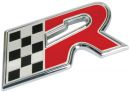 Наклейка 3D "R с флагом" ― AUTOERA.LV