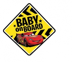 Auto zīme ar piesūcekni - Baby on board  ― AUTOERA.LV